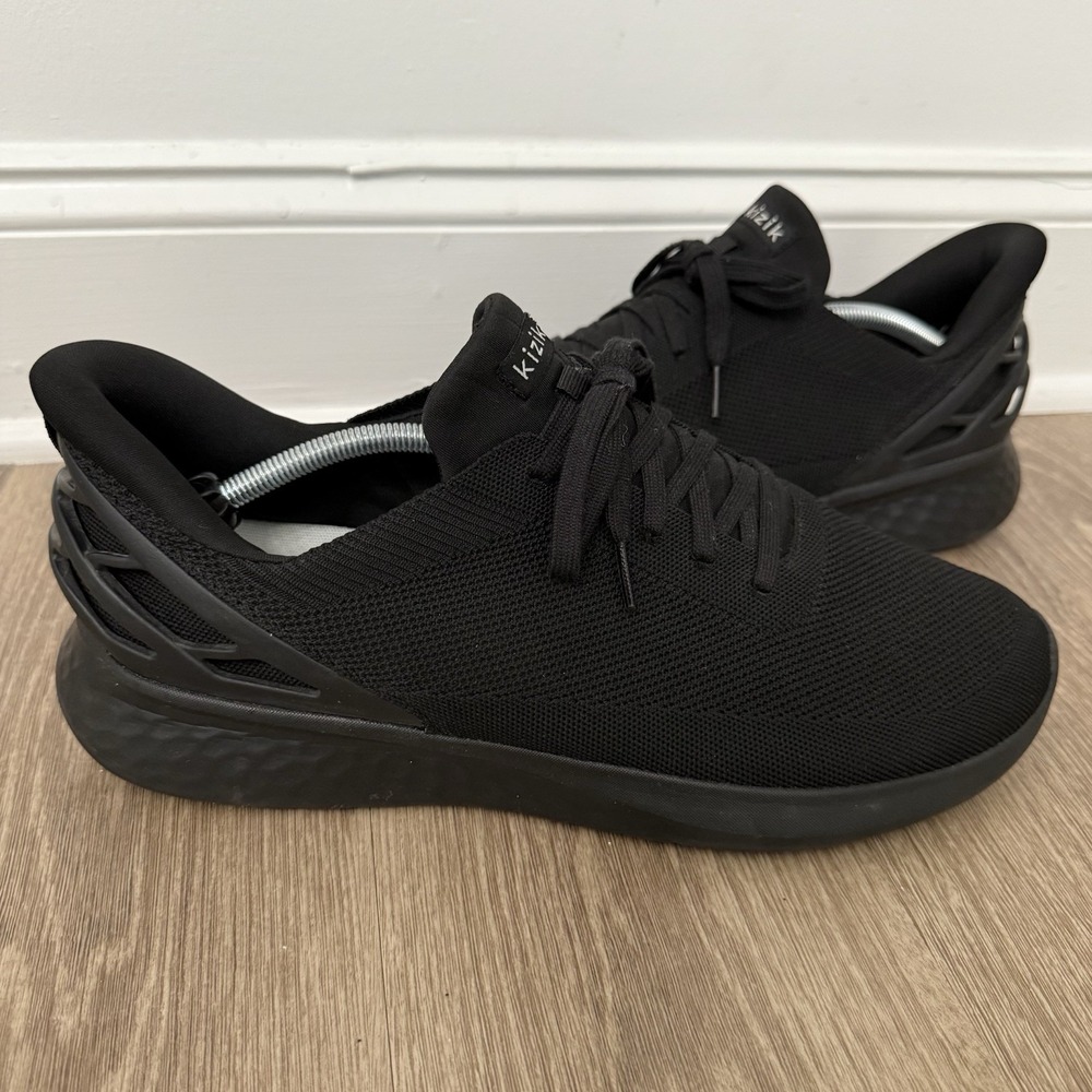 Kizik Athens Hands Free Shoes Men's 13 Wide Black Sneakers Comfort Slip On